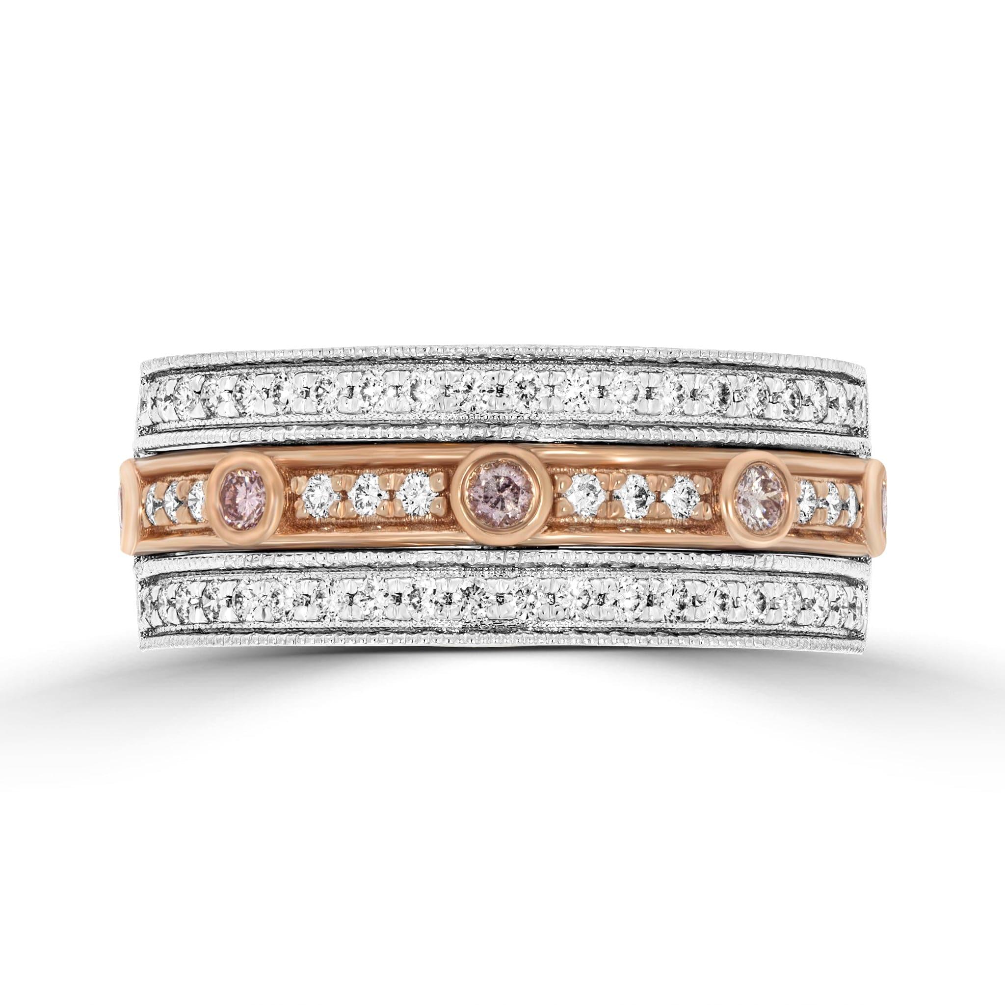Fancy Pink & White Diamond Ring - Rosendorff Diamond Jewellers